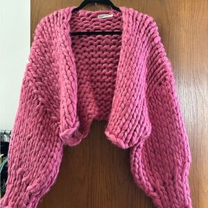 Beginning boutique chunky knit cardigan